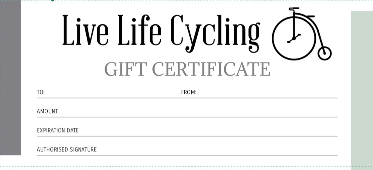 Live Life Cycling Gift Card