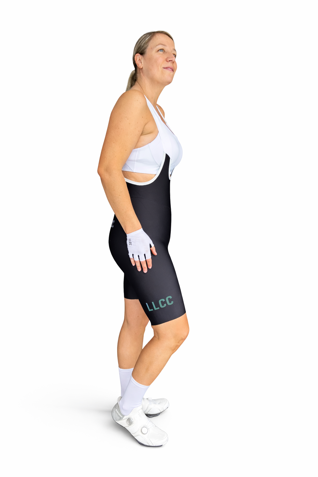 LLCC LADIES BIB BLACK AND NAVY