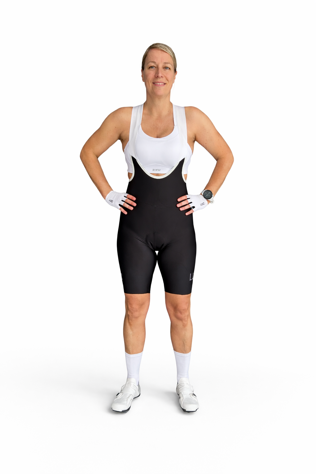 LLCC LADIES BIB BLACK AND NAVY