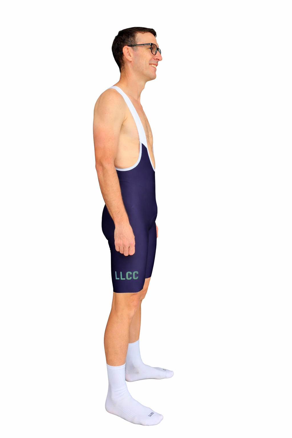 LLCC Mens Bib Shorts Black and Navy